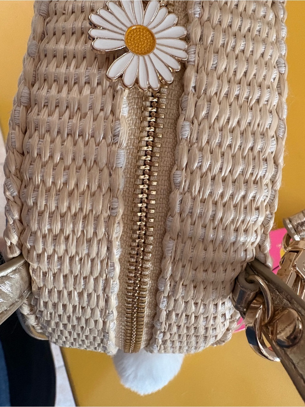 Betsey Johnson Raffia Bunny Mini Bag with Gold Accents - Picture 7 of 9
